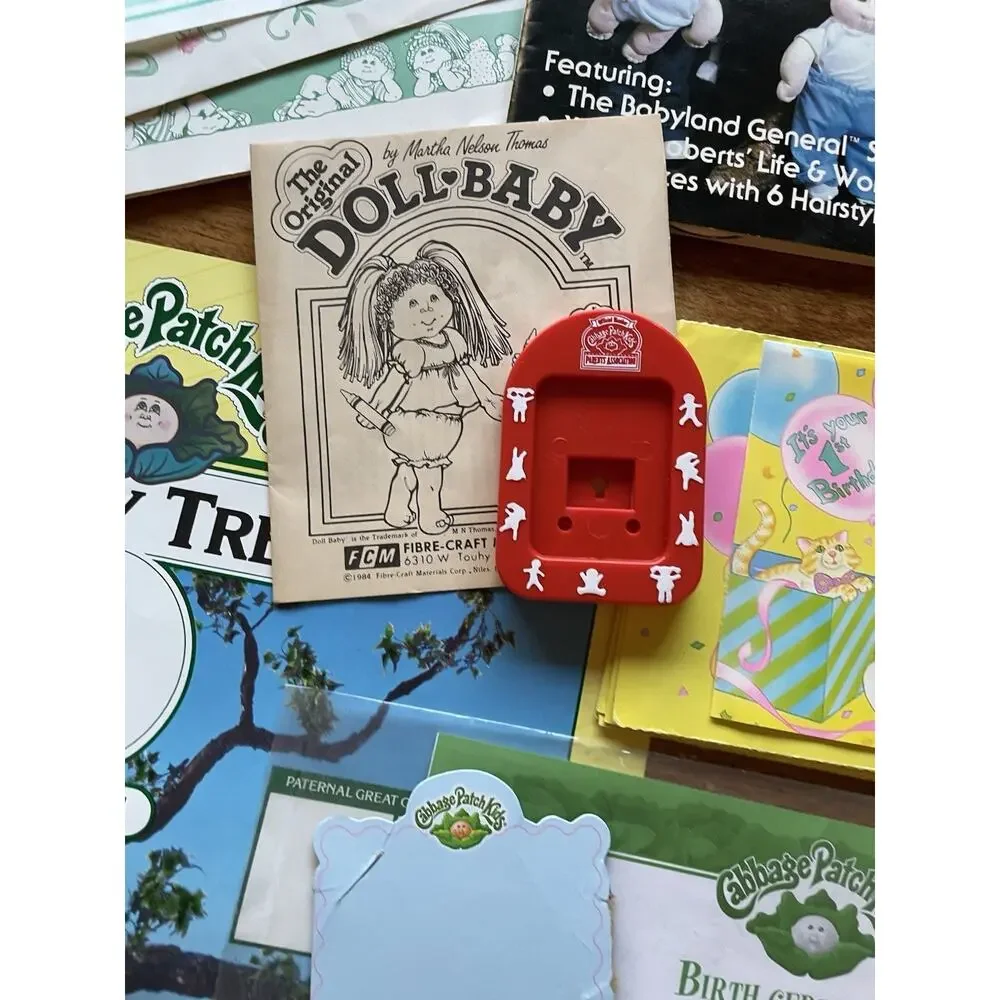 VTG Cabbage Patch Kid Lot Birth Certificates Adoption Papers Birthday Cards‎ 80s